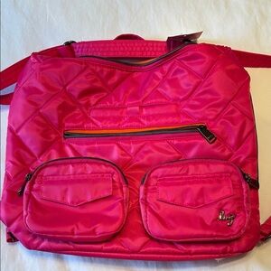 Lug Zipliner Pink Quilted backpack/crossbody